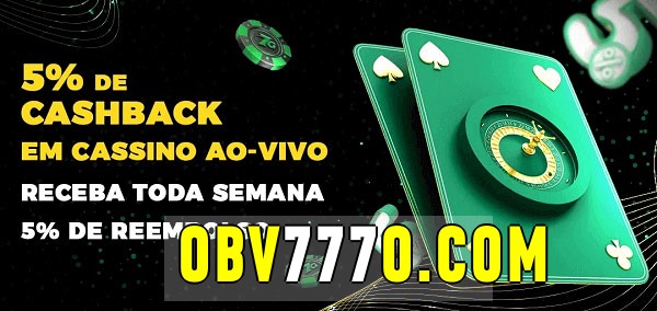 Promoções do cassino ao Vivo obv777 